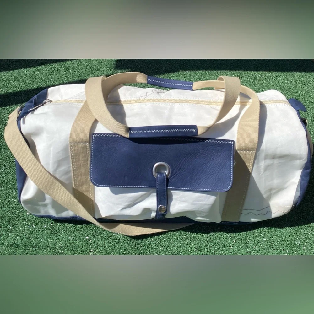 727 Sailbags Heritage Onshore Canvas Leather Duffel Bag Weekender Carry-on Bag